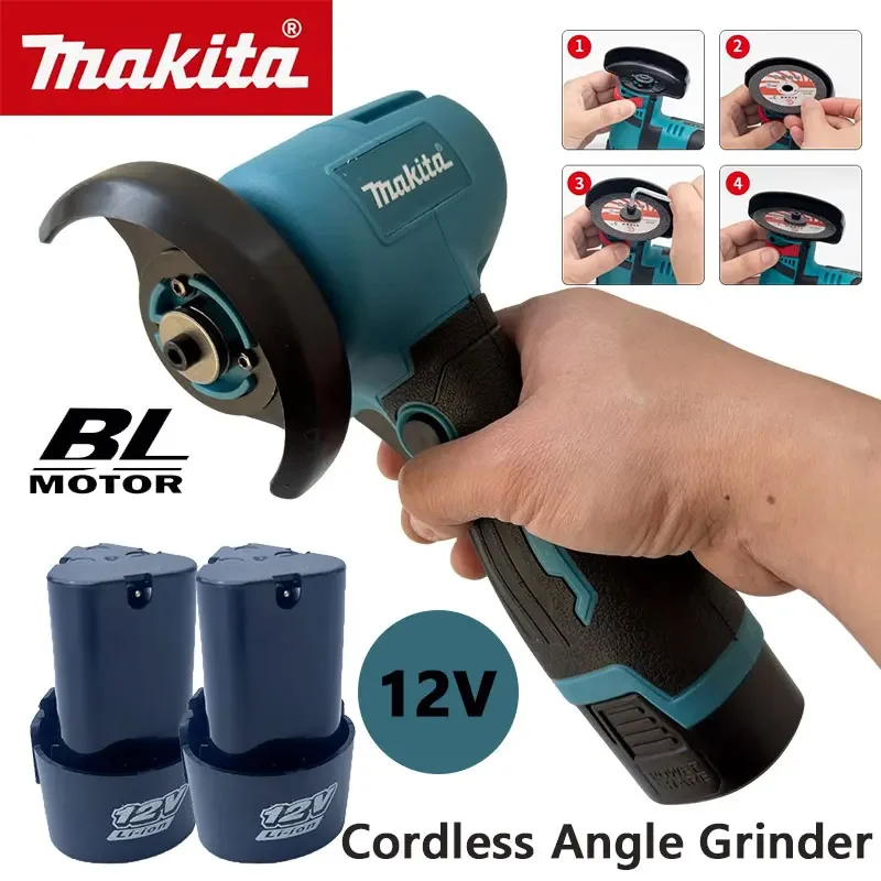 

Аккумуляторная угловая шлифовальная машина Makita 12В для полировки и резки металла и камня, электроинструмент для проектов по обработке металла и камня