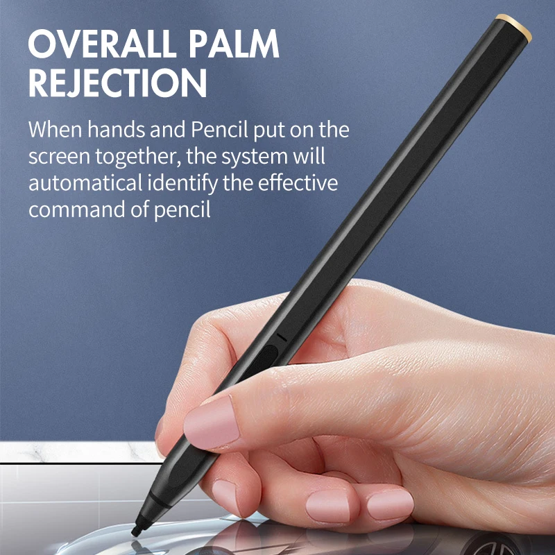 Pensil Stylus untuk Microsoft Surface Pro, pena 4096 kapasitif sensitif tekanan dapat diisi ulang dengan Palm Rejection MPP2.0 Tipe C