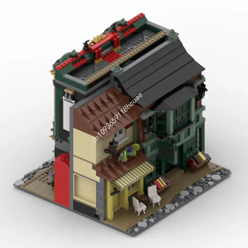 1062 stücke MOC Diagon Alley Ministry Magie Harry Modell Bausteine Architektur Modulare Montieren Geburtstag Spielzeug Weihnachten Geschenke