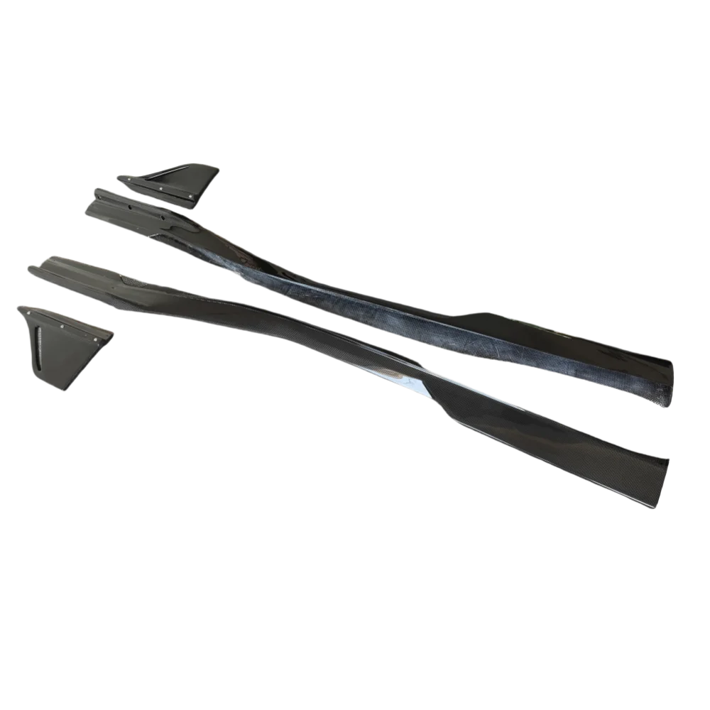 

For Ferrari F8 Modification Upgrade M-Type Dry Carbon Fiber Body Kit Side Skirt and Door Sill Lower Decorative Strip