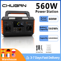 600W Portable Power Stations 560wh PowerBank Solar Generator for Home Road Trip Off-grid Power Outage Camping Wireless Charging