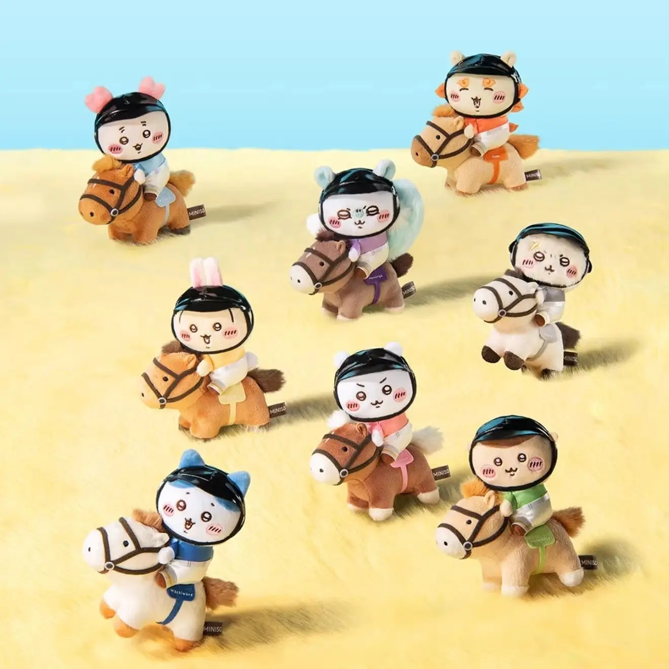 

Милая плюшевая игрушка из серии Chiikawa Equestrian: Усаги, Хачиваре, Момонга, Ракко — бутик-коллекция, подвеска для рюкзака, брелок для ключей