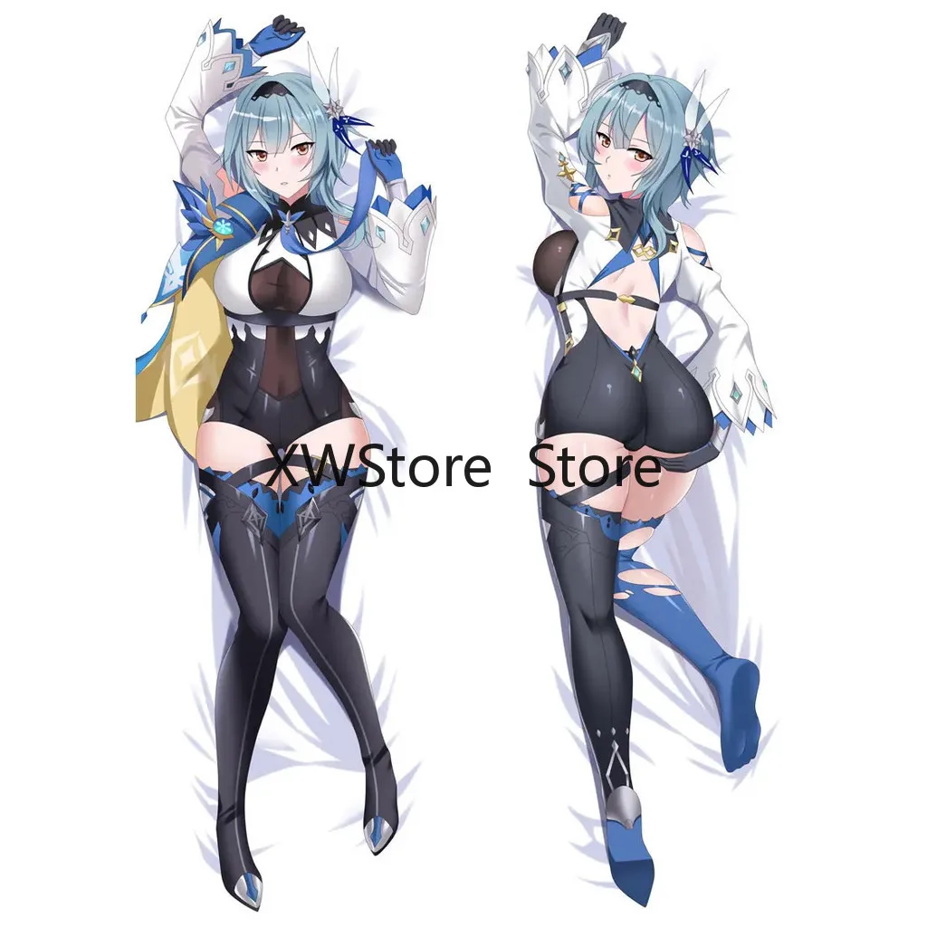 New Style Genshin Impact Dakimakura Pillow Cover Anime Hing Body Cushion Rosaria Yae Miko Eula Barbatos Keqing Pillow Cover