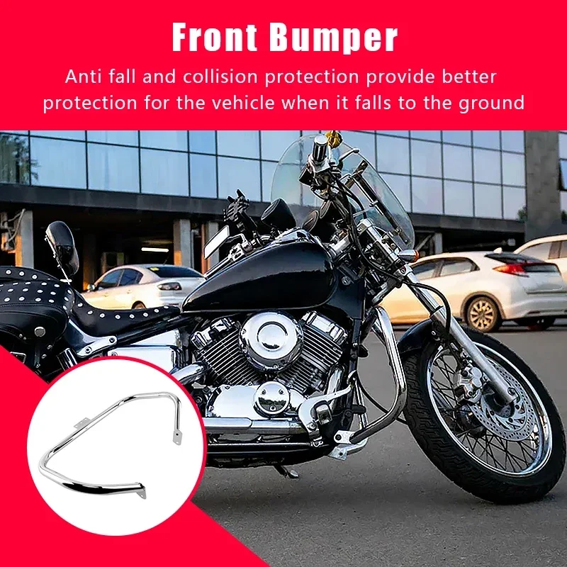 Chrome Motorcycle Engine Guard Crash Bar Iron Highway Frame Bumper For Yamaha V-Star 400 XVS 650 Classic Custom 1998-2018 2017