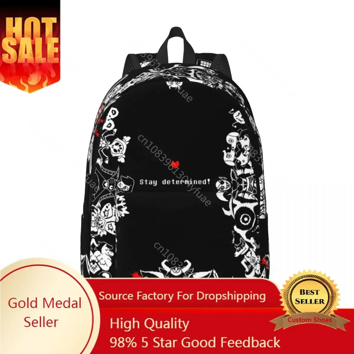 Undertale Sans Game Backpack Anime Aesthetic Backpacks Women Men Outdoor Large High School Bags Custom Rucksack