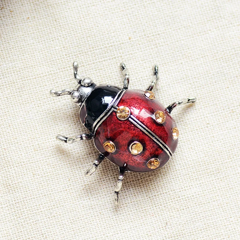 exquisite seven-star ladybug brooch collar pin fashion cardigan buckle pin retro Alloy brooches