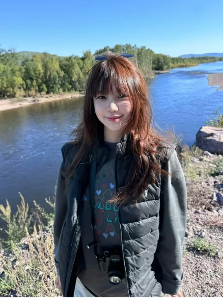 2025 Gilet in piumino leggero e confortevole da donna invernale Colletto rialzato imbottito Jaet Coppia Capispalla Fasionable Commute...