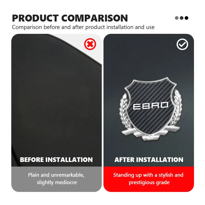 Universal 3D Metal Sticker Car Logo Stickers Auto Accessories For Ebro S700 S800 S900 S400‌
