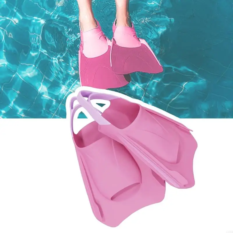 Flexible Swimming Training Fin Swim Flippers Travel Size Swim Fin for Man Women Kid Snorkeling Diving Swimming Pool 24BD view 2