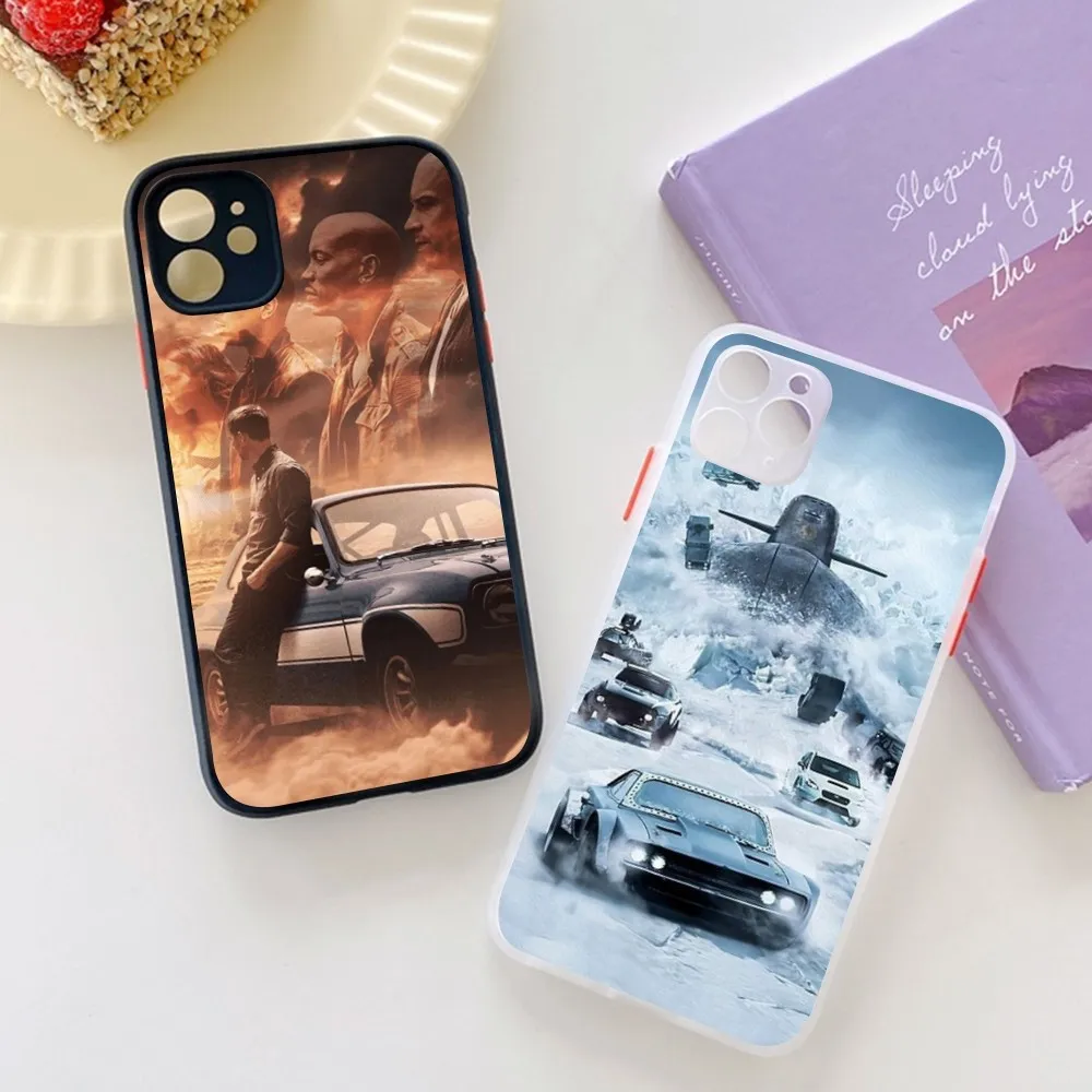 Movie F-Fast And F-Furious Phone Case For IPhone 14 11 12 13 Mini Pro Max 8 7 Plus X XR XS MAX Translucent Matte Cover