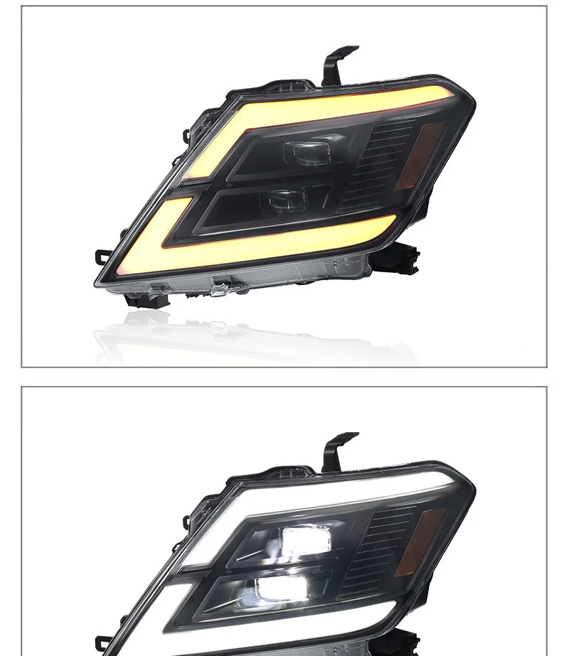 

Модификация фар для Nissan Touareg Y62 (модели 2012-2021 годов) с дневными ходовыми огнями и динамическими указателями поворота