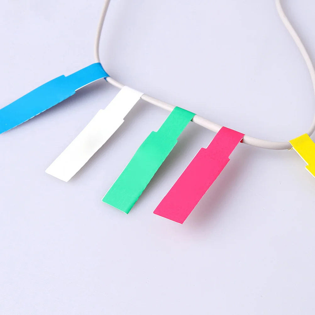 

10Pcs Network Cable Labels Stickers Synthetic Paper Multi-Color Tear Resistant Waterproof Identification Markers Tags for Office