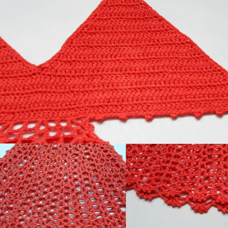 H80&S90 New Women Hot Sexy Handmade Crochet Deep V Neck Backless Hollow Out Beach Swimwear Lady Female Tank Top Bikini Dress
