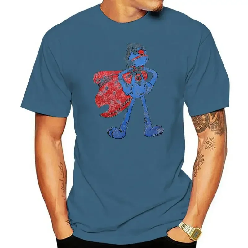 Super Grover, Elmo, Grobi, Crumb New Fashion Novelty Cool Tops Men Short Sleeve Biker T Shirts  Supergrobi Vintage T-Shirt