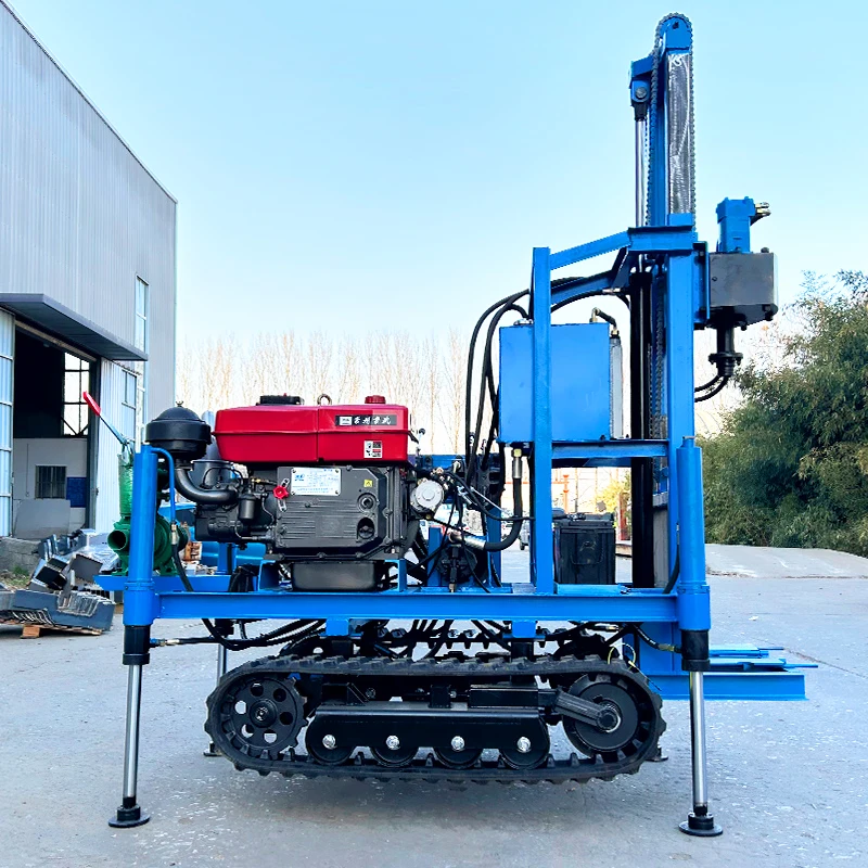 Customized Diesel Drilling Machine Hydraulic Crawler Drill 22hp 200m Depth Precision Water Well Drilling Rig
