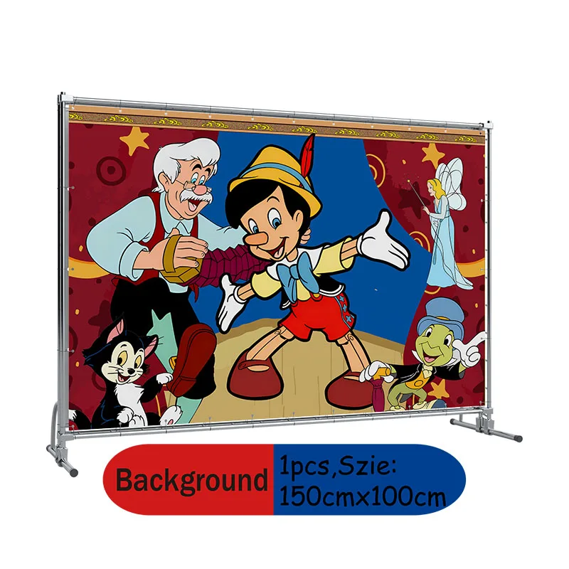 The Adventures of Pinocchio Birthday Backdrop Baby Shower Party Decor Photography Background Portrait Photographic Photo Studio