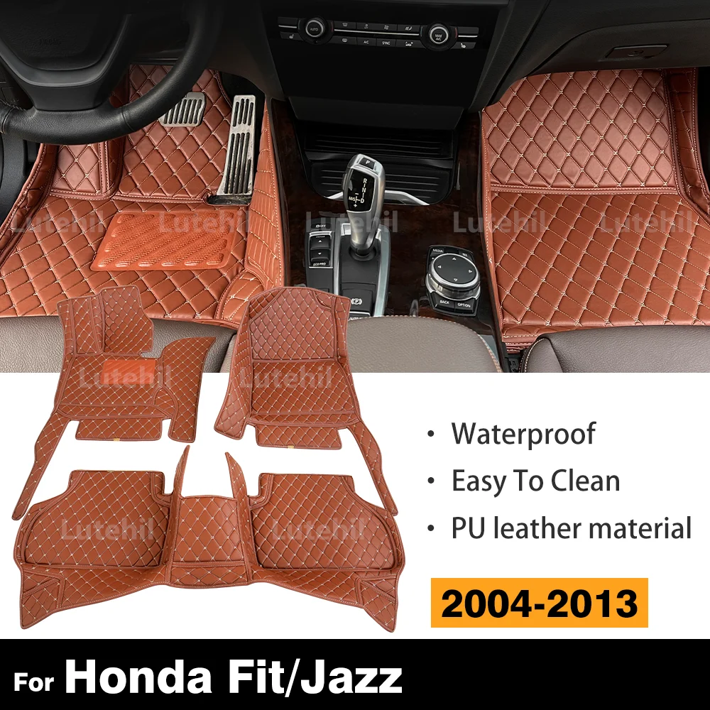 

LUTEHIL для Honda Fit/Jazz 2004-2013 12 11 10 09 08, автомобильные коврики на заказ, автомобильный ковер, аксессуары для интерьера