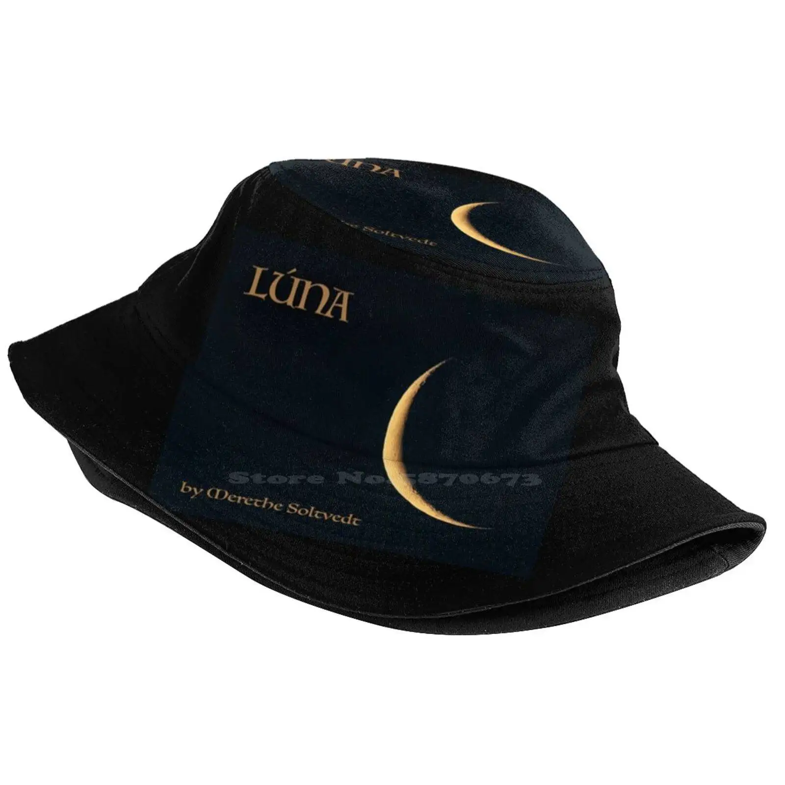 Lúna - Original Cover Art Sun Cap Fisherman Hat Bucket Hats Lúna Music Ethereal Epic Merethe Soltvedt Crescent Moon Beautiful