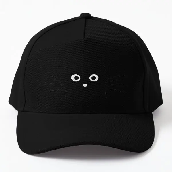 Black Cat Face  Baseball Cap Hat Sport Boys Snapback Solid Color Mens Summer Hip Hop Women Fish Sun Casual Spring  Casquette