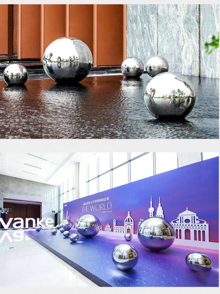 200-1500MM Diameter Polished Stainless Steel AISI304 Hollow Ball Sphere for Outdoor Garden Fountain Decoration Stair Guardrail