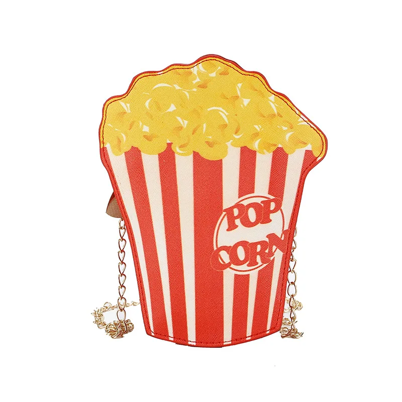 Women's Chain Single Shoulder Bag Mobile Phone Bag Cute Ice Cream Hamburger Clutch Sweet Style Pink Hand Bag Kawaii Small Bag