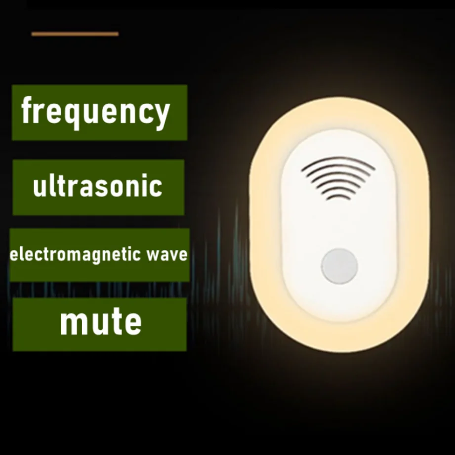 Ультразвуковой репеллент от комаров с ночной розеткой стандарта ЕС/США, противомоскитная мышь, Отпугиватель комаров, электронный репеллент от мух