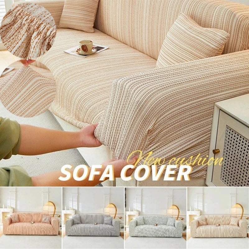 Thick Chenille Elastic Sofa Cover, Full Wrap Stretch Couch Slipcover, Anti Cat Scratch Universal Sofa Protector for Living Room