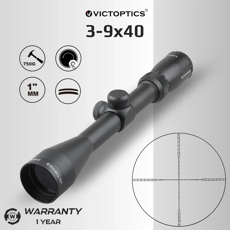 

Victoptics 3-9X40 Hunting Riflescope Compact Optical Scope 25.4Mm Tube Shooting for Airsoft Guns Scope