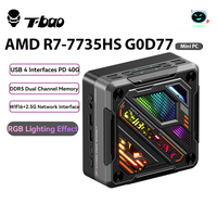 T-bao G0D77 Mini PC R7-7735HS Mini Computer Support AMD R7 Games Eight Core 16 Thread 16G Memory 512G Solid State Desktop Office