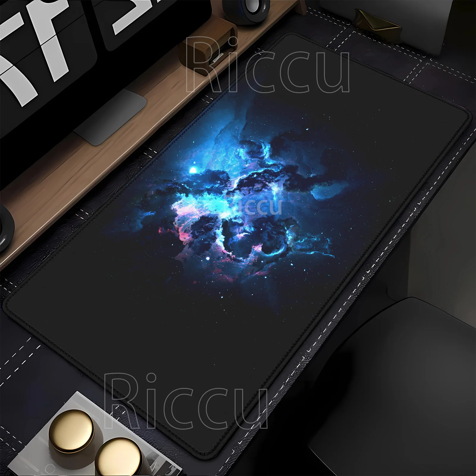 starry sky Milky Way Landscape Mousepad Game Office Accessorie Mouse Pad Gaming Keyboard 900x400mm HD Printing overlock Desk Mat