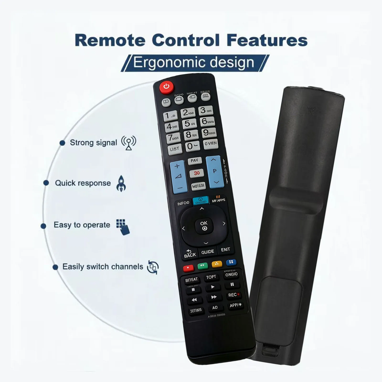Replace Remote Control fit for LG LED LCD Plasma TV HDTV | AKB74115501 42pa450c 50PA6500 42PA4900 50PA4500