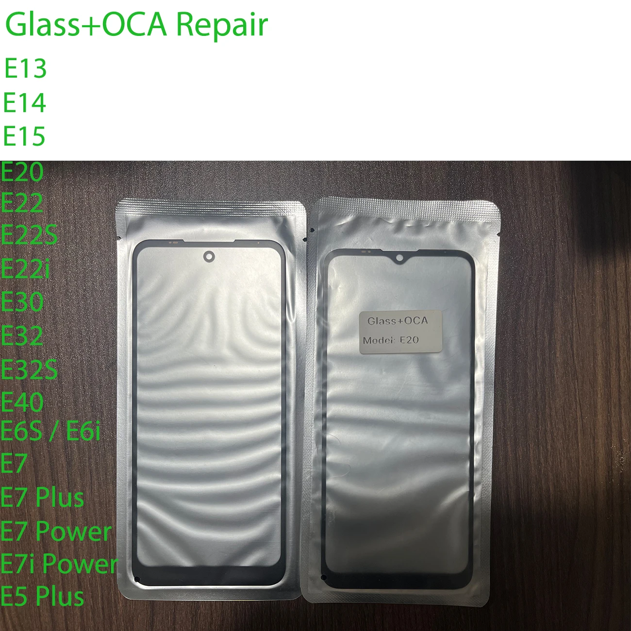 For Motorola Moto E15 E14 E13 E20 E22 E30 E32 E40 E7 E7i Power E5 Plus E6S Front Touch Panel Outer Screen Glass With OCA Repair