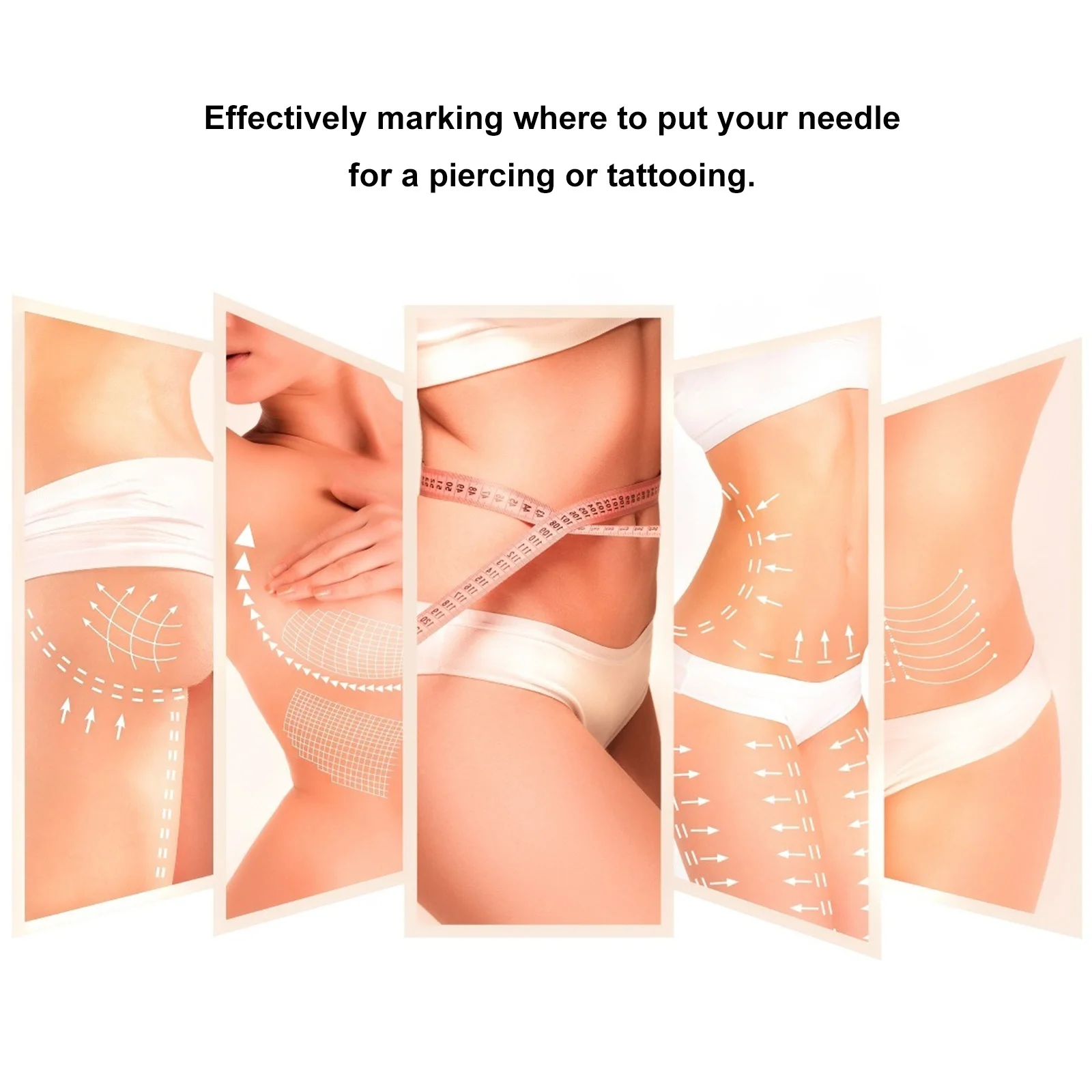 

10 Pcs/lot Skin Piercing Pen Double Heads Marker Oil Ink Painting Pencile Headed Dual-tip Tattooing Accessories