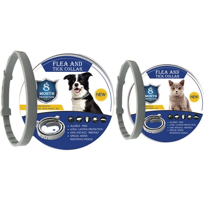 Pet deworming collar, adjustable collar for dogs, cats, large, medium and small, anti lice, fleas, ticks, pet supplies