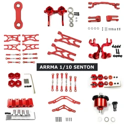 For ARRMA 1/10 SENTON 3S Gear Box Wheel Hex Mount Steering Link Rod Front Rear shock absorber lower arm C Hubs RC Car Part