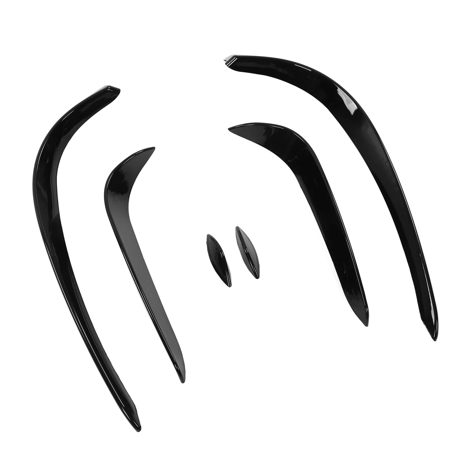 

Комплект спойлеров на передний бампер автомобиля из 6 предметов (черный глянцевый, сменный тип) - для Mercedes‐Benz C‐Class W205 AMG‐LINE C43 Durable Auto