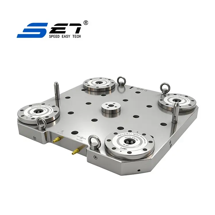 Basic Board Four Station Zero Positioning System Hardened Stainless Steel 5-40 KN Clamping Machining Machine Tool Accessories