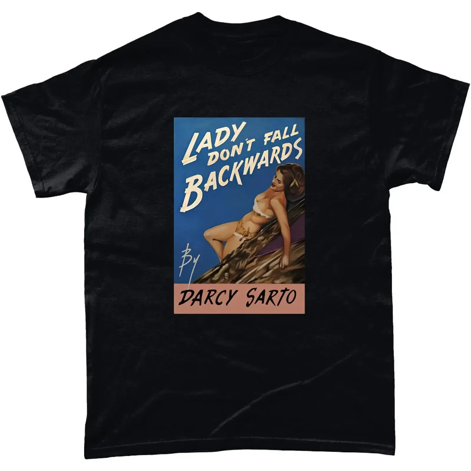 Tony Hancock Lady Don't Fall Backwards T Shirt The Missing Page Darcy Sarto vintage Washed Stretched Soft Stylish Slightly