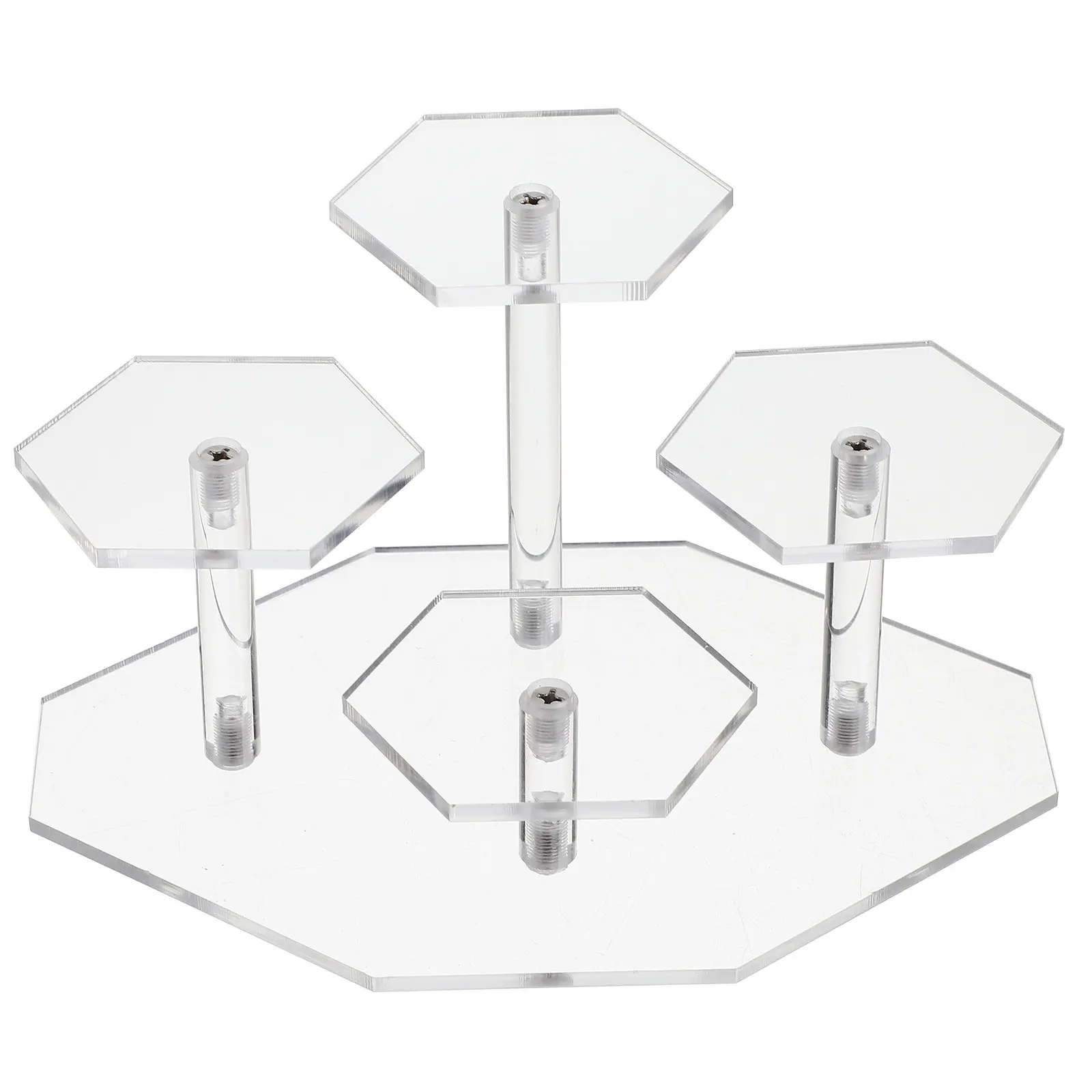 

Clear Acrylic 4-Layer Display Shelf Organizer Stand Storage Holder for Crafts Display Acrylic Models Rack