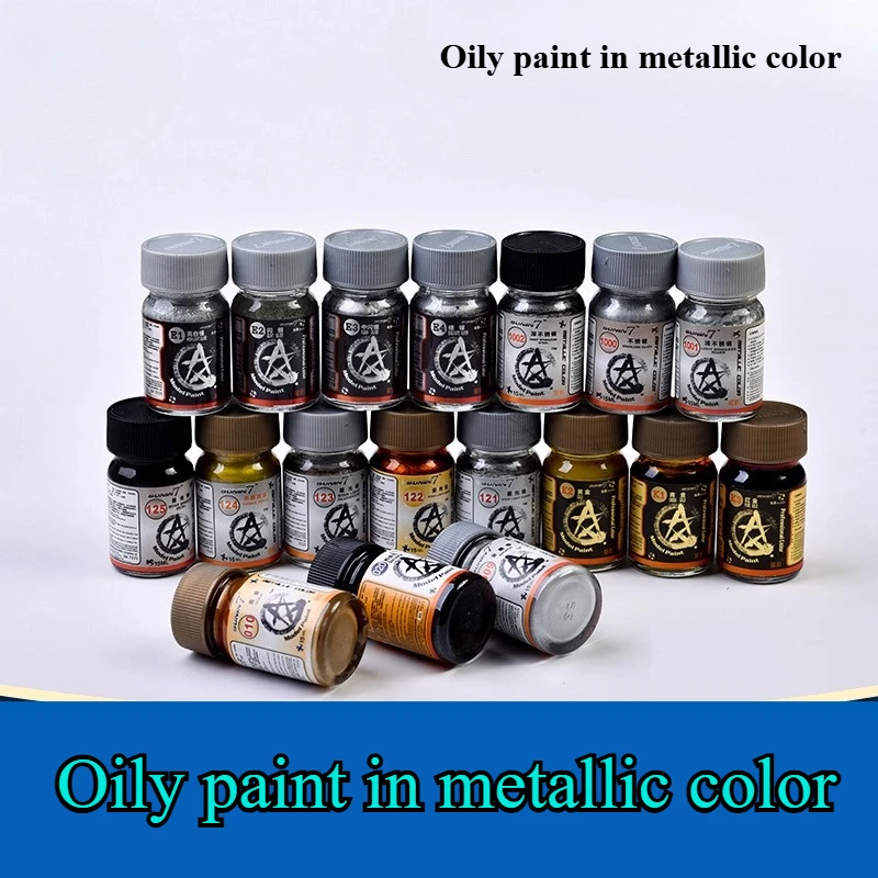 5D Model Metal Color Series Paint DIY Figurine Small Statue Model Modification Coloring Auxiliary Raw Material Oil Based Paint