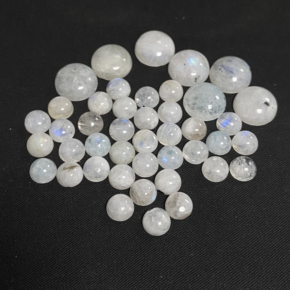 

100% Natural Original White Round and Oval Moonstone Cabochon On Sale