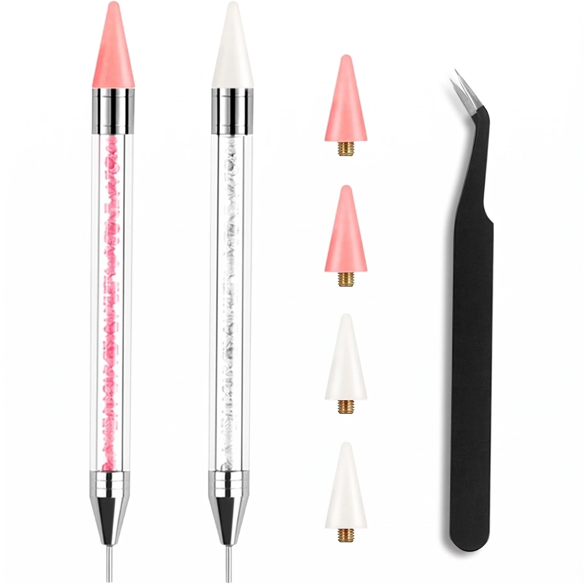 Rhinestone Picker Tool 2 Acrylic Handle Applicator |   Dual-Ended, Multi-Functional Tool for Diamand Painting Pens, DIY Nail Art