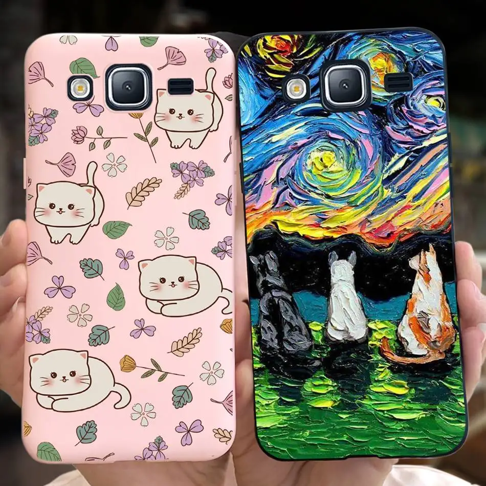 For Samsung Galaxy J5 Case Samsung J5 2015 2016 SM-J510F J500F J500H Cute Cartoon Candy Color Soft Silicone Phone Caes