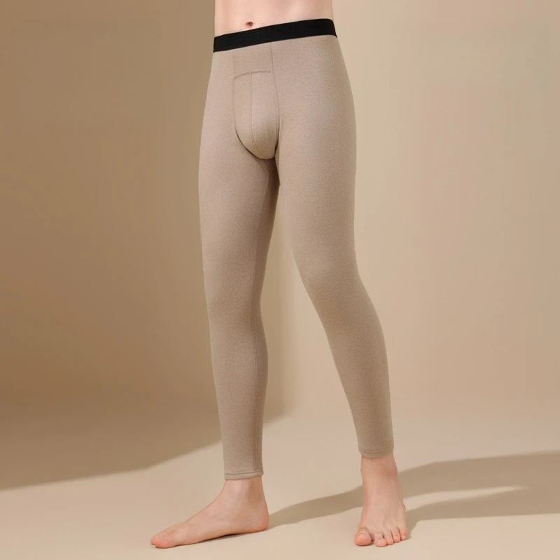 Men's Thermal Underwear Pants Autumn And Winter Long Johns Thickened Leggings Stretch U Convex Bottoming Trousers