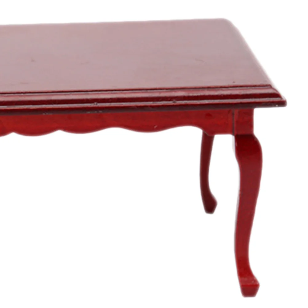 1 Satz Mini-Esszimmerstuhl-Tisch-Set im Retro-Stil, Maßstab 1:12, Miniatur-Hausmöbel-Zubehör, kleine Hausdekoration aus Holz