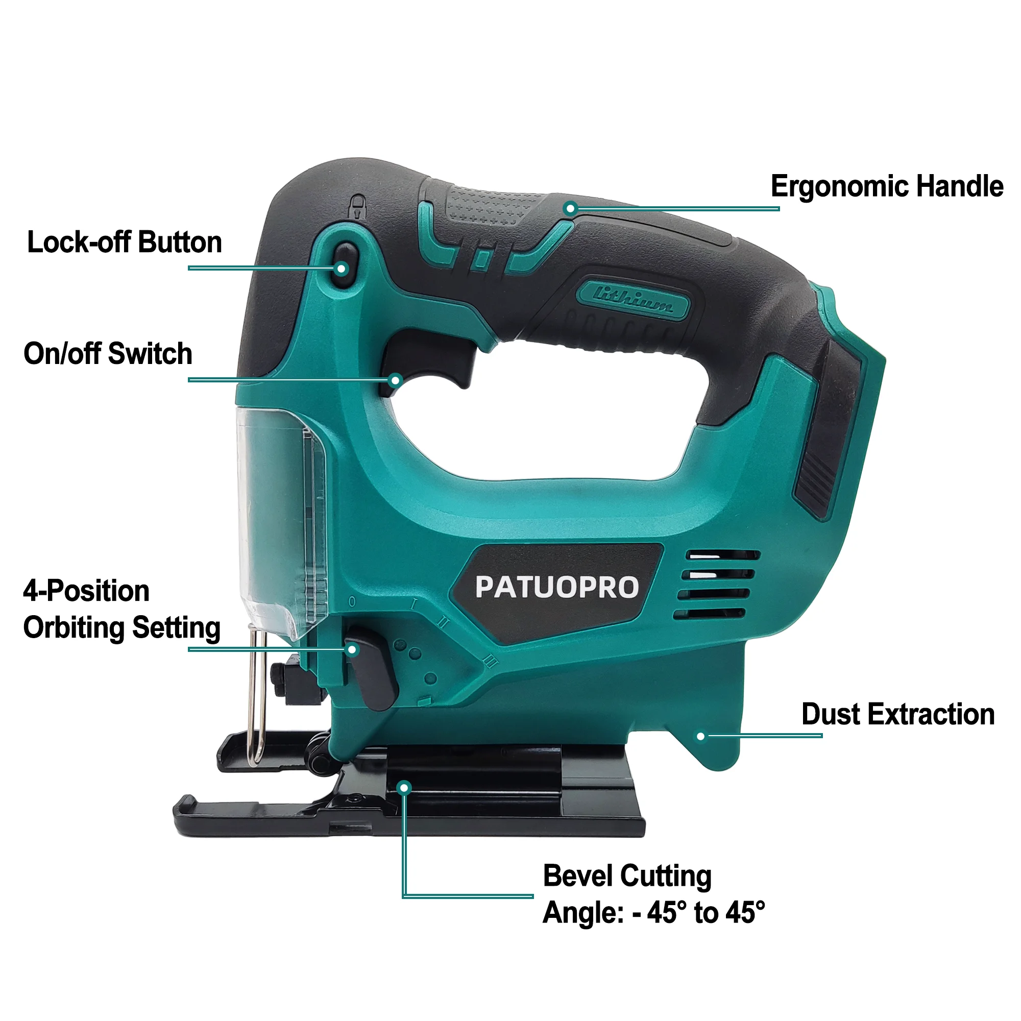 Cordless Electric Jig Saw Portable Jigsaw Multi-Function Woodworking Tools fit Makita 18V Battery(No Battery)