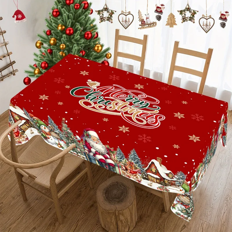 Christmas Santa Claus Tablecloth Merry Cristmas Decoration for Home Table Cover 2025 Navidad Kerst New Year 2026 Xmas Favor Gift