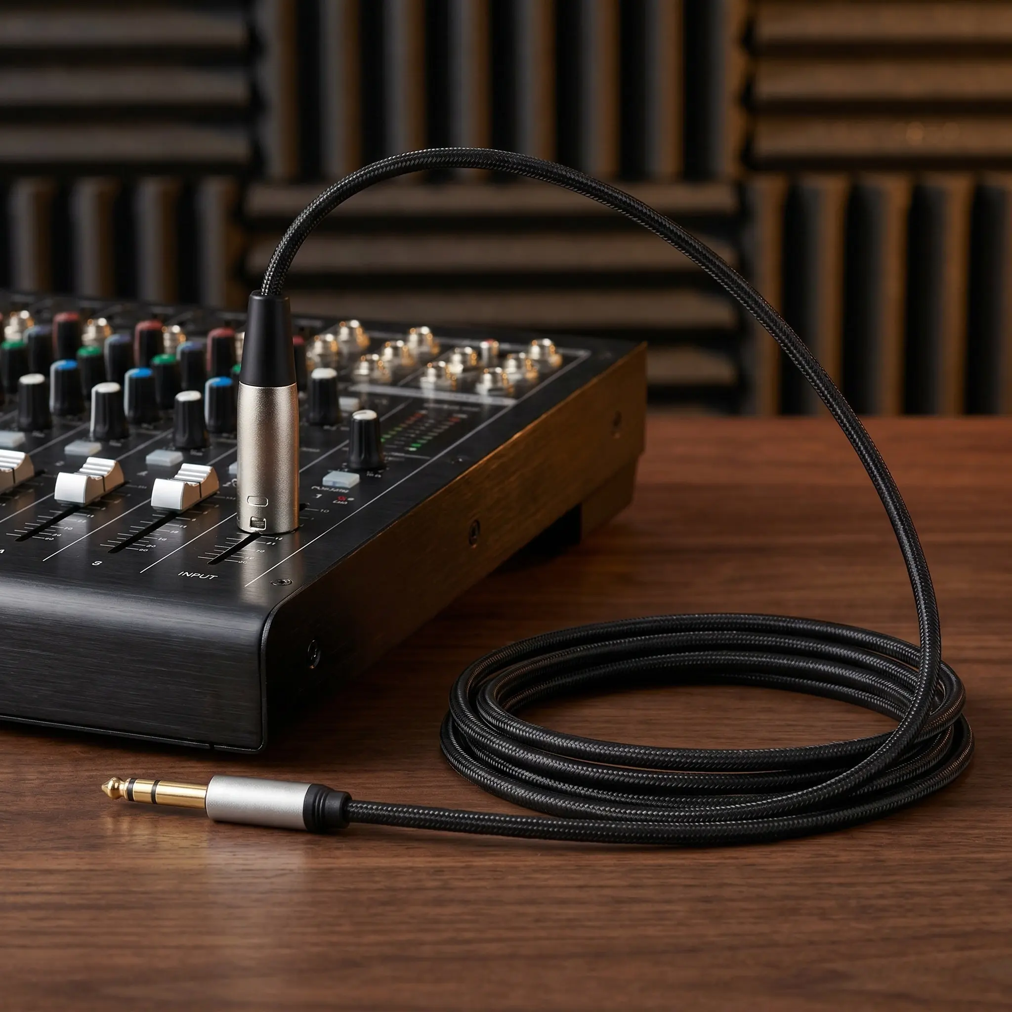 3 Pin Xlr Microphone Audio Cable Tinned Copper Wire Wear Resistant High Fidelity Signal Transfer Stable Tone