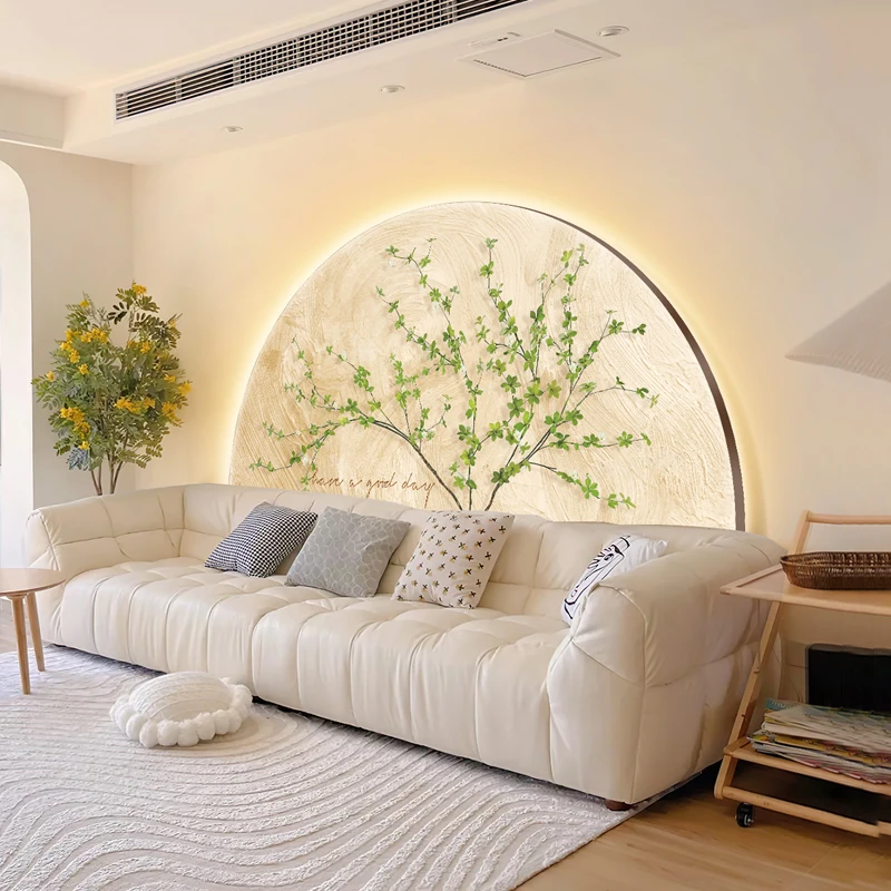 Entrance Decorative Rotundity Wall Light Luxury High Sense Wall Lamp Cream Wind Corridor Hanging Painting  Sconces Room Decor
