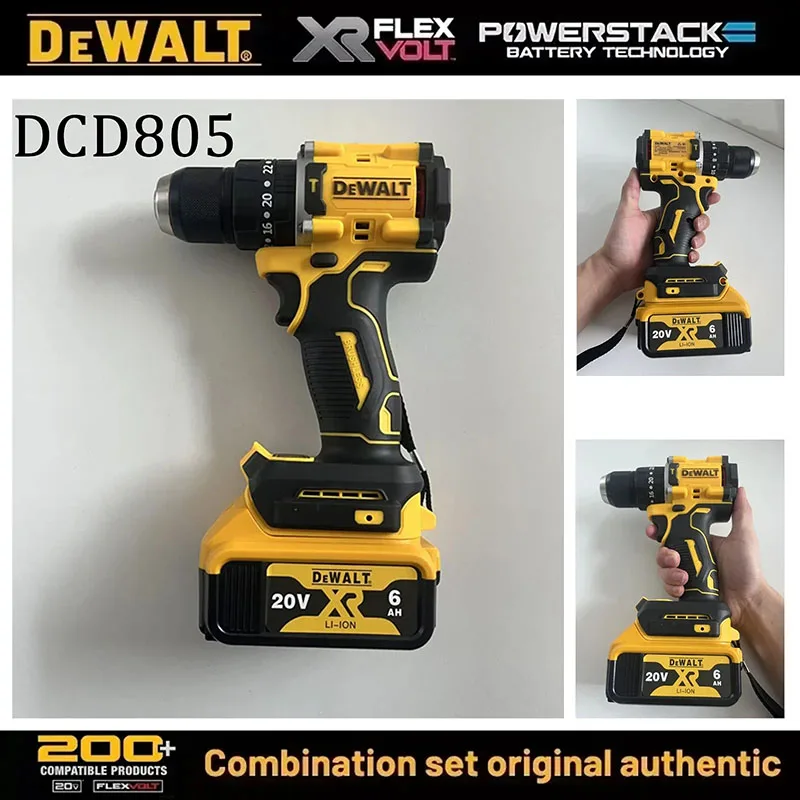 

DEWALT DCD805 20V Brushless Hammer Drill 90N.m Torque 13mm Chuck 0-2000rpm for Wall Drilling & Screw Driving in Construction